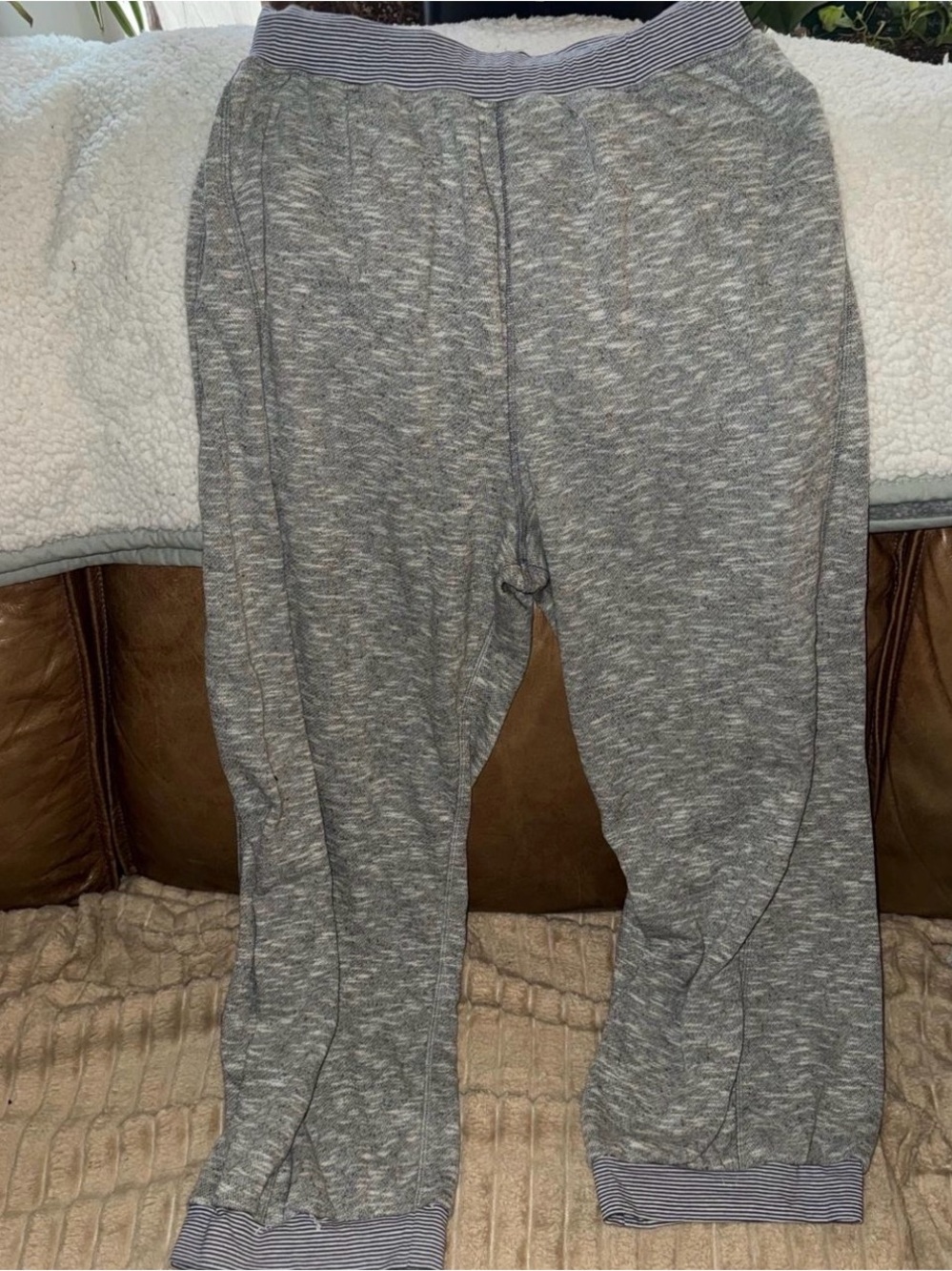 Free People Gray Knit Lounge Pants